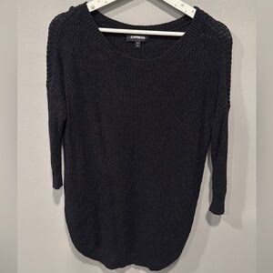 Express Women's Classic Black Crew Neck Sweater